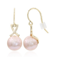 Orecchini in oro con Perla Ming Rosa (TPC)