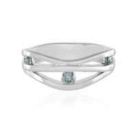 Anello in argento con Diamante Blu I2