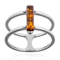 Anello in argento con Ambra Baltica