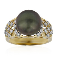 Anello in oro con Perla Tahitiana (TPC)