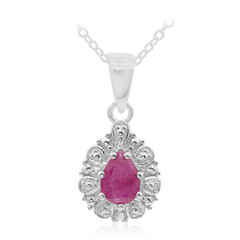 Collana in argento con Rubino Mozambico