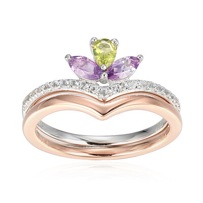 Anello in argento con Ametista Rose de France