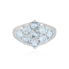 Anello in argento con Topazio Blu Cielo