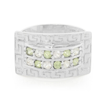 Anello in argento con Zaffiro Verde