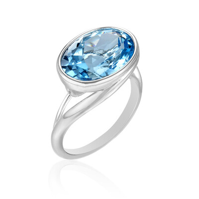 Anello in argento con Topazio Blu Cielo