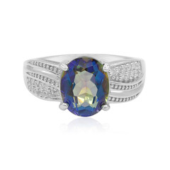 Anello in argento con Quarzo Mistico Blu