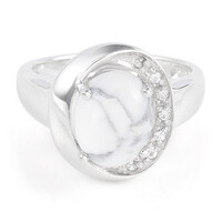 Anello in argento con Howlite