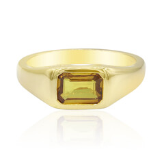 Anello in oro con Zaffiro Arancione Ban Ka Cha