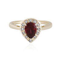 Anello in oro con Granato Magenta