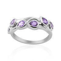 Anello in argento con Zaffiro Ceylon Porpora (non riscaldato)