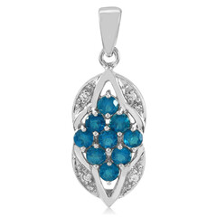 Ciondolo in argento con Apatiti Blu Royal