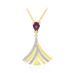 Collana in argento con Rodolite