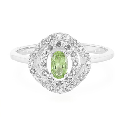 Anello in oro con Tormalina Paraíba Brasiliana