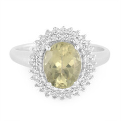 Anello in argento con Apatite Lemon