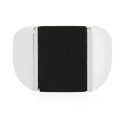 Anello da uomo in argento con Onice Nero