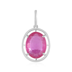 Ciondolo in platino con Zaffiro Rosa del Madagascar