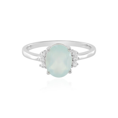 Anello in argento con Calcedonio Acqua
