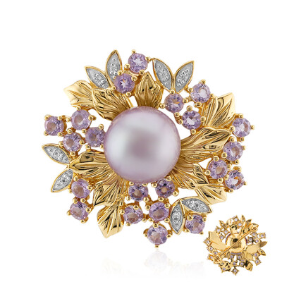 Spilla in argento con Perla Ming (TPC)