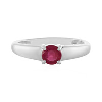 Anello in argento con Rubino del Madagascar