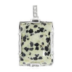 Ciondolo in argento con Diaspro Dalmata