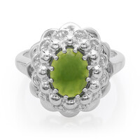 Anello in argento con Crisoprasio Imperiale