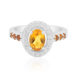 Anello in argento con Citrino Madeira
