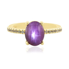 Anello in argento con Rubino Stellato Channapatna