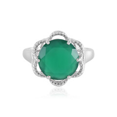 Anello in argento con Onice Verde(Adela Silber)