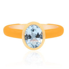 Anello in argento con Topazio Blu Cielo