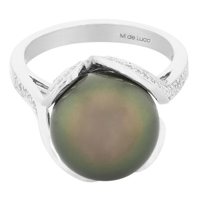 Anello in oro con Perla Tahitiana
