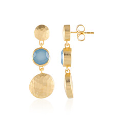 Orecchini in ottone con Calcedonio Blu (Juwelo Style)