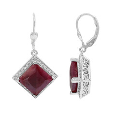Orecchini in argento con Rubino