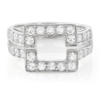 Anello in argento con Topazio Bianco