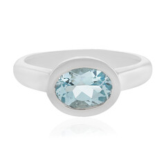 Anello in argento con Topazio Blu Cielo