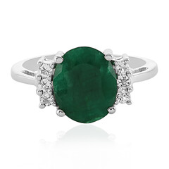 Anello in argento con Berillo color smeraldo