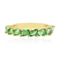 Anello in argento con Apatite Verde