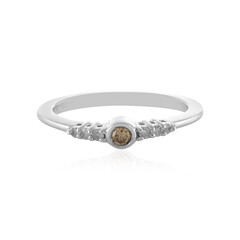 Anello in argento con Diamante Champagne PK1
