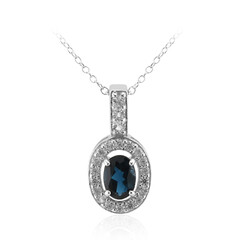 Collana in argento con Topazio Blu Londra