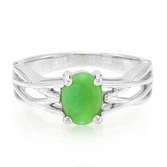 Anello in argento con Crisoprasio Imperiale