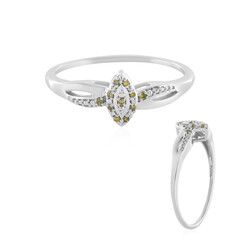 Anello in argento con Diamante Giallo SI1