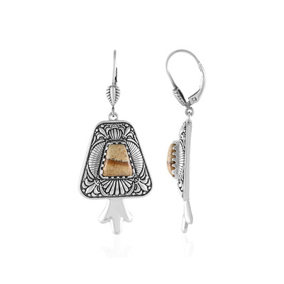 Orecchini in argento con Diaspro Paesaggio (Desert Chic)