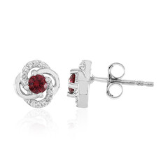 Orecchini in argento con Spinello Rosso