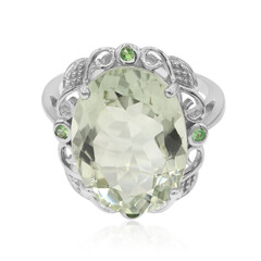 Anello in argento con Ametista Verde