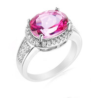 Anello in argento con Topazio Rosa
