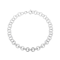 Bracciale in argento con Topazio Bianco