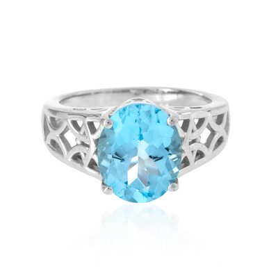 Anello in argento con Topazio Blu Cielo