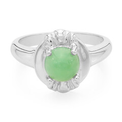 Anello in argento con Crisoprasio Imperiale