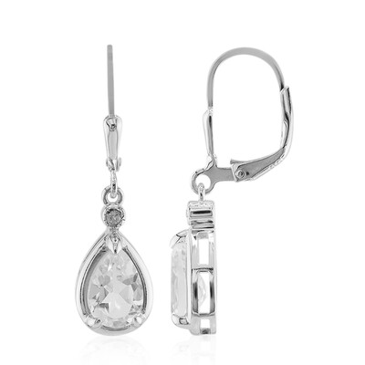 Orecchini in argento con Topazio Bianco