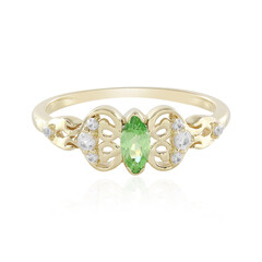Anello in oro con Tsavorite della Tanzania