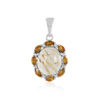 Ciondolo in argento con Quarzo Rutilato